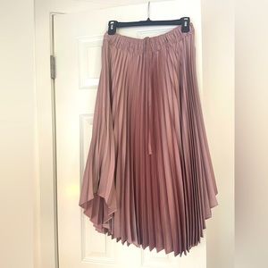 Club Monaco pleated blush pink mauve skirt (M)